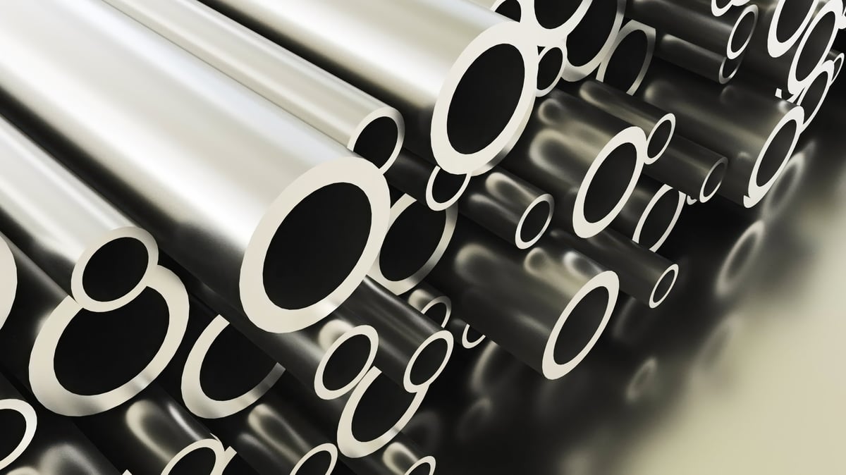 Close up of steel rebar bars stacked together industrial metal